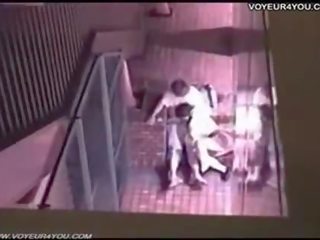 Aasialaiset parit nauttii ulkona seksi klipsi